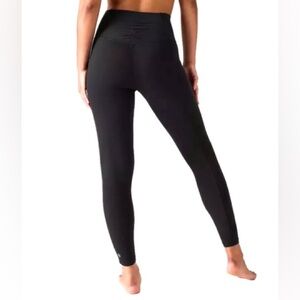 Athleta Women’s Large Salutation Stash Cinch 7/8 Tight Black High Rise